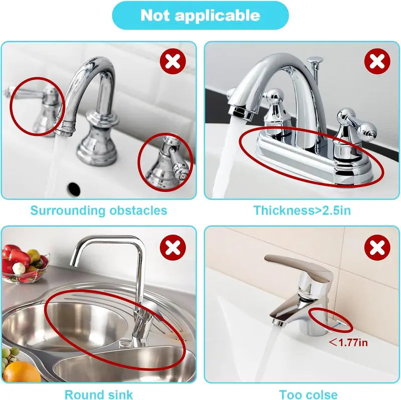 🎉AQA Foldable Faucet Splash Guard with Drainage – Easy to Use & Reusable