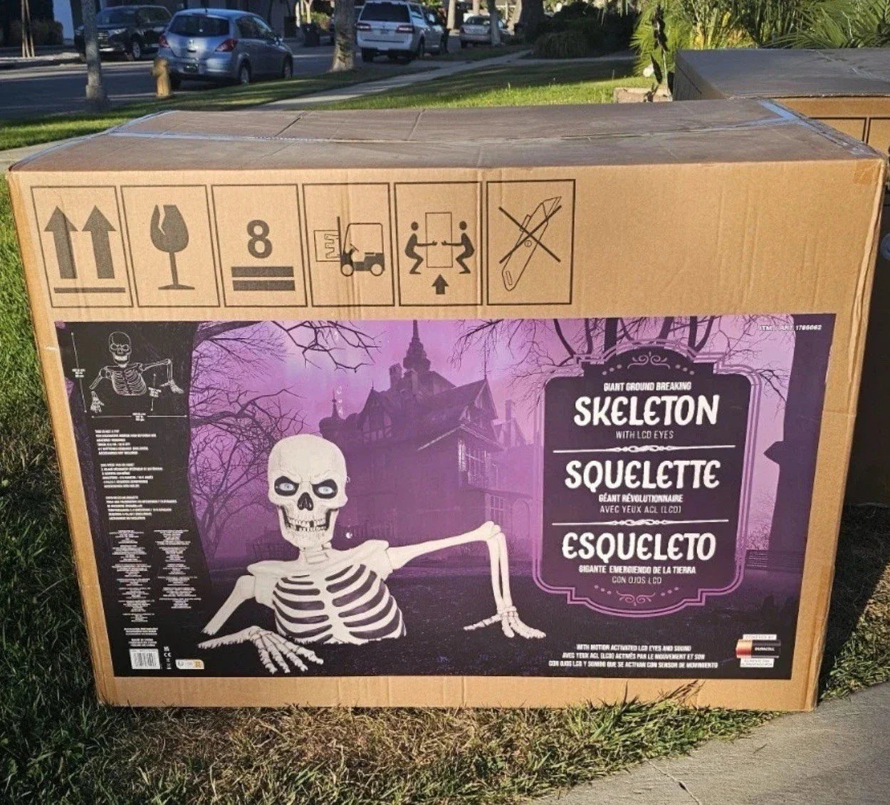 🔥Early Bird Halloween Special👻  Massive Skeleton with Glowing Eyes & Spooky Sound🎃 (Copy)